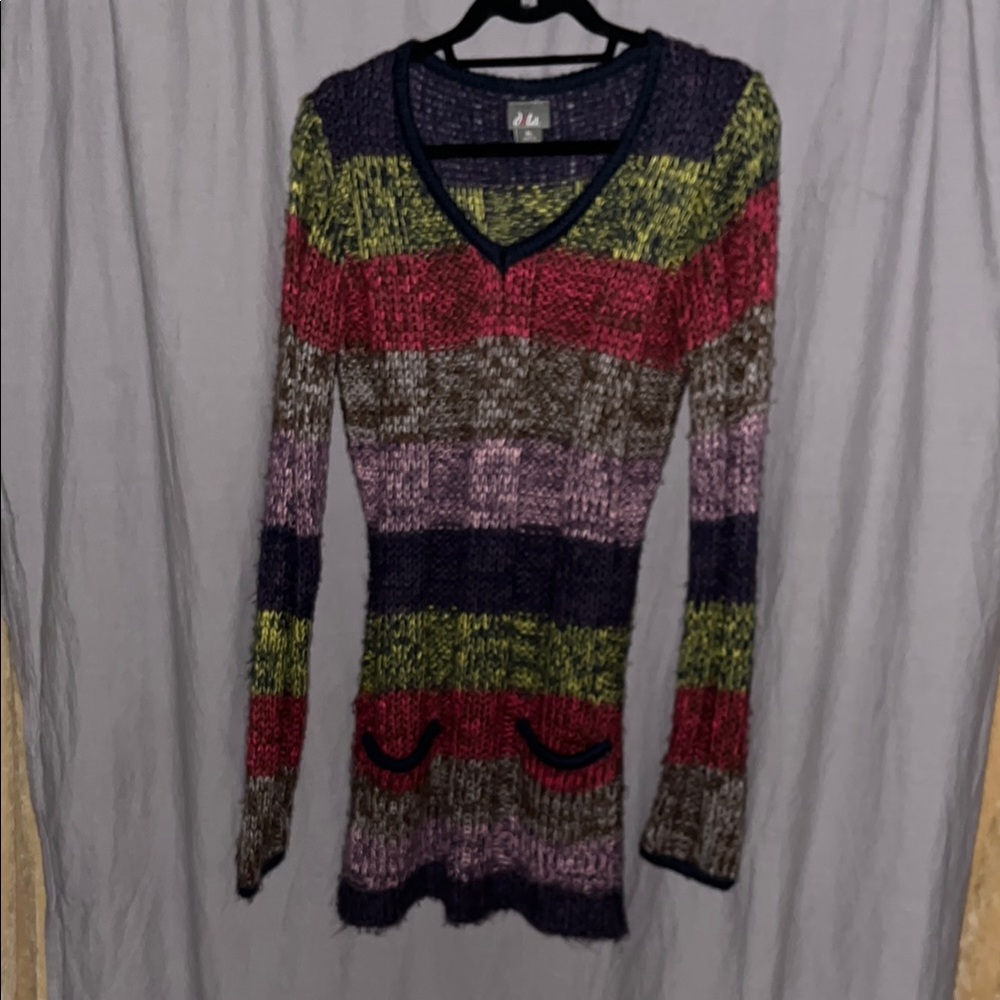 DOTS Rainbow  V-Neck Sweater